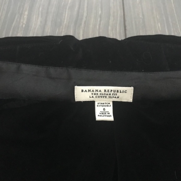 Banana Republic Black Velvet Pants - Picture 3 of 9